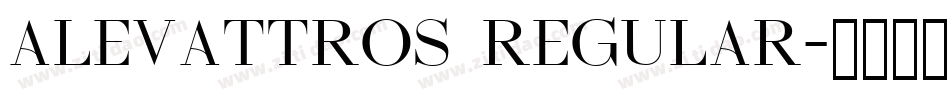 Alevattros Regular字体转换